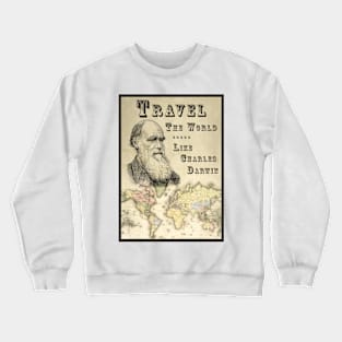 Darwin's Voyage Vintage World Map Crewneck Sweatshirt